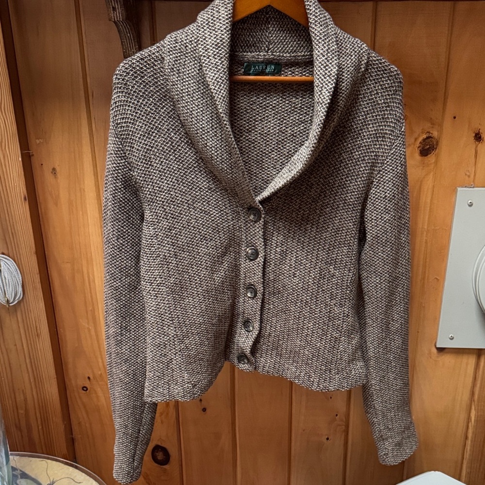 Ralph Lauren Brown Cardigan Sweater